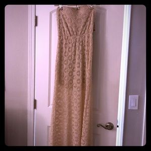 NWT Cream Strapless Dress size Small
